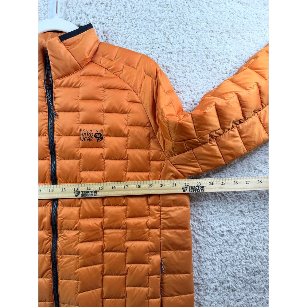 Mountain Hardwear Puffer Coat Mens Large Orange Thermostatic Lightweight Jacket - Picture 6 of 9